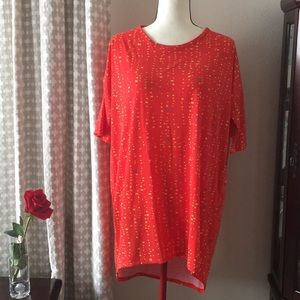 NWT LulaRoe Irma Bright Orange High/Low Shirt